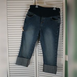 Motherhood Maternity Cropped Cuffed Jeans